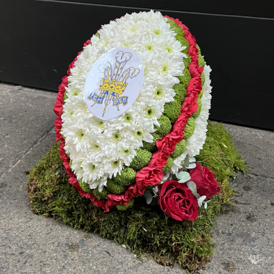 Welsh rugby ball - 3D Welsh rugby ball funeral tribute other clubs available on request