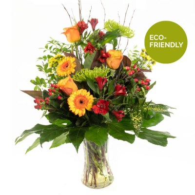 Over the Horizon - The perfect no fuss gift of beautiful rich blooms arranged in a glass vase.