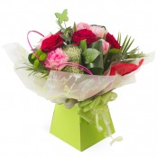 Butterflies & Roses Hand Tied Bouquet in Gift Box