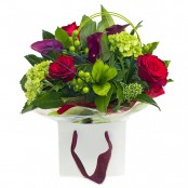 Roses in the Garden Hand Tied Bouquet Presented in a Gift Bag